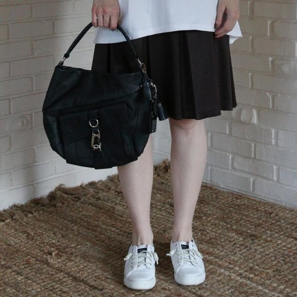 Vtg y2k L.A.M.B Gwen Stephani Black Leather Purse - Picture 8 of 8